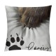 Qinduosi Positive Dog Saying Enjoy The Little Things Decor Decorative Pillowcase Throw Pillow Cover Inch,Motivational Quote Decoration Pillow Cover for Couch Sofa Chair,Dog Lover Gifts