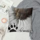 Qinduosi Positive Dog Saying Enjoy The Little Things Decor Decorative Pillowcase Throw Pillow Cover Inch,Motivational Quote Decoration Pillow Cover for Couch Sofa Chair,Dog Lover Gifts