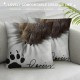 Qinduosi Positive Dog Saying Enjoy The Little Things Decor Decorative Pillowcase Throw Pillow Cover Inch,Motivational Quote Decoration Pillow Cover for Couch Sofa Chair,Dog Lover Gifts