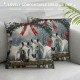 Qinduosi Set of  Christmas Animals Throw Pillow Covers Horse Alpaca Milk Cow Dog Cat Animal Theme Decorative Pillow Cases Home Decor Linen Square Inches Pillowcases