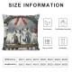 Qinduosi Set of  Christmas Animals Throw Pillow Covers Horse Alpaca Milk Cow Dog Cat Animal Theme Decorative Pillow Cases Home Decor Linen Square Inches Pillowcases