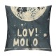 Qinduosi I Love You to The Moon and Back Lunar Gray Throw Pillow Cover inch Couple Valentine’s Day Decorative Pillowcase, Love Words Decor Decorations for Home Sofa Living Room