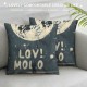 Qinduosi I Love You to The Moon and Back Lunar Gray Throw Pillow Cover inch Couple Valentine’s Day Decorative Pillowcase, Love Words Decor Decorations for Home Sofa Living Room