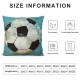 Qinduosi Vintage Soccer Pillow Cover Inch Throw Pillow Case Personalized Square Pillow Sham Linen Decoration New Home Men Women Boys Girls Sofa Couch Bed (Football)