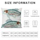 Qinduosi  Embroidery  Decorative Throw Pillow Cover Cute Animal Pattern Cushion Cover for Couch Sofa Bed (Fish,