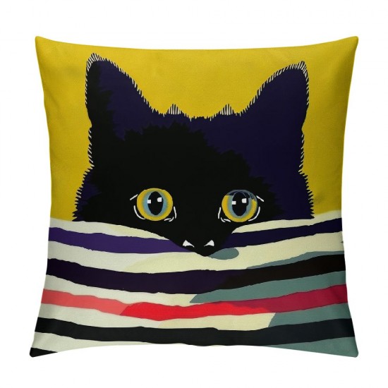 cat gifts,Cat Gifts for Women,Cat Mom Gifts,Cat Pillow Covers ,Cat Pillow Cases,Pink Cat Throw Pillows,Black Cat Gifts for Cat Lovers,gifts for cat lovers,cat gifts for cat lover gifts (yelllow)