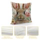 Qinduosi Spring Rabbit Pillow Cover Watercolor Rabbit Flower Cushion Cover Happy Easter Farmhouse Spring Home Decoration Pillowcases ”,for Couch/Sofa/Bedroom/Patio