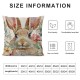 Qinduosi Spring Rabbit Pillow Cover Watercolor Rabbit Flower Cushion Cover Happy Easter Farmhouse Spring Home Decoration Pillowcases ”,for Couch/Sofa/Bedroom/Patio