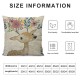 Qinduosi  Watercolor Deer Throw Pillow Cover Animal Cartoon Cute Boho Woodland Baby Nursery Pillow Case Inch Decorative Men Women Boy Girl Room Cushion Cover for Home Couch Bed