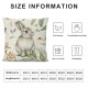 Qinduosi Spring Easter Pillow Covers Pack of  Bunny Floral Leaf Throw Pillow Covers Outdoor Indoor,Spring Holiday Decor Rabbit Pillowcase Farmhouse Decorative Linen Cushion Case for Home Sofa