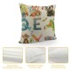 Animal Alphabet Throw Pillow Covers  Inch Linen Square Cushion Case Set of , Home Decoration Pillowcase and Outdoor Decorative Pillows for Couch Sofa Bed