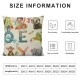 Animal Alphabet Throw Pillow Covers  Inch Linen Square Cushion Case Set of , Home Decoration Pillowcase and Outdoor Decorative Pillows for Couch Sofa Bed