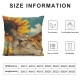 Qinduosi  Spring Pillow Covers Inch Orange Cat Sunflowers Throw Pillowcase Summer Home Sofa Bedroom Living Room Holiday Cushion Case Modern Decorations