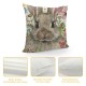 Qinduosi Spring Easter Pillow Covers Set of  Cute Bunny Rabbit Floral Easter Decorations Watercolor Pink Flower Butterfly Decorative Throw Pillow Cases Outdoor Farmhouse Decor for Sofa Couch Bed