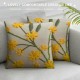 Decorative Pillowcases inch Pack of  Yellow Sea Buckthorn Fruit Embroidered Throw Pillow Covers Farmhouse Pillow Cushion Cases Home Decor Square Floral Pillow Case