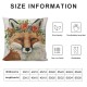 Throw Pillow Covers Animal with Flower Wreath Linen Square Home Decorative Throw Pillow Case Cushion Covers Inches (Dog)