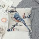 Qinduosi Blue Bird Pillow Covers inches Cyanistes Caeruleus Animals Double Sided Printing for Couch Sofa Outdoor Car