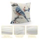 Qinduosi Blue Bird Pillow Covers inches Cyanistes Caeruleus Animals Double Sided Printing for Couch Sofa Outdoor Car