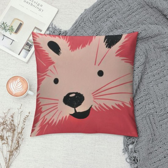 Pink Rabbit Throw Pillow over Cute Rabbit Bunny Pillowcase Inch Set Spring Easter Holiday Cushion Case for Home Sofa Couch Decor