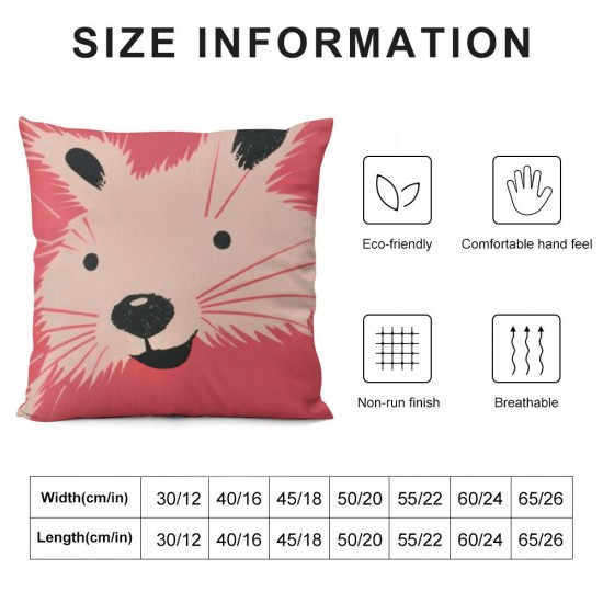 Pink Rabbit Throw Pillow over Cute Rabbit Bunny Pillowcase Inch Set Spring Easter Holiday Cushion Case for Home Sofa Couch Decor