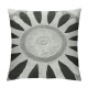 Canvas Embroidery Grey Sunflower Decorative Throw Pillow Cover Cushion Cover for Couch Sofa Inches