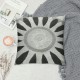 Canvas Embroidery Grey Sunflower Decorative Throw Pillow Cover Cushion Cover for Couch Sofa Inches