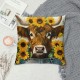 Qinduosi  Summer Highland Cow Pillow Covers Decorations for Home Decor for Sofa Couch(Fillers Not Include)