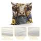 Qinduosi Highland Cattle Throw Pillow Covers " Set of  Yellow Sunflower Rustic Cushion Covers for Couch Sofa Cute Farm Animal Decorative Pillowcases Highland Cow Outdoor Pillows Covers