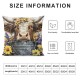 Qinduosi Highland Cattle Throw Pillow Covers " Set of  Yellow Sunflower Rustic Cushion Covers for Couch Sofa Cute Farm Animal Decorative Pillowcases Highland Cow Outdoor Pillows Covers