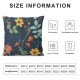 Square Throw Pillow Covers Forest Floral Flowers Leaves Cute Fox Pillow Cases Decorative for Home Bedroom Sofa Pillowcases Standard Size Inch