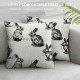 Qinduosi AnyDesign Easter Pillow Covers Bunny Throw Pillow Case  Inch Beige Rabbit Holiday Decorative Cushion Case for Home Office Room Couch Sofa,  Packs