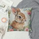 Qinduosi Rabbit Pillow Covers , Rabbit Gifts for Girls Rabbit Lovers Owners, Rabbit Decor, Just a Girl Who Loves Rabbits Pillow Case, Bunny Pillow Cases