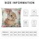 Qinduosi Rabbit Pillow Covers , Rabbit Gifts for Girls Rabbit Lovers Owners, Rabbit Decor, Just a Girl Who Loves Rabbits Pillow Case, Bunny Pillow Cases