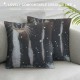 Square Throw Pillow Covers Cute Smiling Fox in Snow Pillow Cases Decorative for Home Bedroom Sofa Winter Falling Snowflakes Beautiful Painting Pillowcases Standard Size Inch