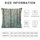 Winter Landscape Pillowcase Fox Footprint Tree Trunk Birds Wild Animal Zippered Pillow Cover Decorative Throw Pillow Cover " Throw Pillow Cushion Cover for Home Couch Bed