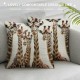 Decorative Pillow Covers Inch Linen Cushion Cover Happiness Family Three Giraffes My Mother Father and Me with Zipper Long Term Use