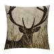 Stag Deer Throw Pillow Covers ,Whitetail Deer Fawn in Wilderness Linen Cushion Cases Decorative Pillow Cases for Couch Sofa Bedroom