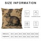 Qinduosi Decorative Farmhouse Pillow Cover Inches x Inches, Rustic Style Vintage Rabbit Throw Pillow Cover , Cover only