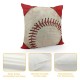 Retro Oil Painting American Style Baseball Popular Sports in USA Linen " Throw Pillow Case for Outdoor Indoor Home Decor Cushion Cover