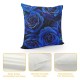 PHYHOO Throw Pillow Covers, Blue Black Rose Floral Pillow Covers, Digital Printed Cushion Cases, Romantic Bedroom Decor Decorative Pillow Covers Valentine's Day Gift