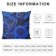 PHYHOO Throw Pillow Covers, Blue Black Rose Floral Pillow Covers, Digital Printed Cushion Cases, Romantic Bedroom Decor Decorative Pillow Covers Valentine's Day Gift