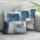 PHYHOO Navy Blue Throw Pillow Covers for Kids Teens Youth,Retro Tie Dyed Pillow Covers, White and Grey Watercolor Cushion Cases, Art Decorative Accent Pillow Cases