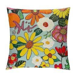 Pillow Covers for Adult, Flower Square Pillow Cases,Colorful Summer Floral Cushion Cases, Garden Floral Accent Pillow Cases Bedroom Decor