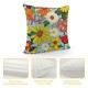 Pillow Covers for Adult, Flower Square Pillow Cases,Colorful Summer Floral Cushion Cases, Garden Floral Accent Pillow Cases Bedroom Decor