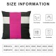 Patchwork Striped Throw Pillow Covers Hot Pink Black Stripes Pillow Covers Aesthetic Geometric Soft Cushion Cases For Kids Women Rustic Bedroom Home Office Sofa Bed