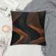 PHYHOO Striped Throw Pillow Covers , Orange Black Geometric Pillow Covers for Couch Patio Car, Stripes Cushion Covers, Modern Abstract Decorative Pillow Covers