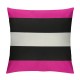 Patchwork Striped Throw Pillow Covers Hot Pink Black Stripes Pillow Covers Aesthetic Geometric Soft Cushion Cases For Kids Girls Women Rustic Bedroom Home Office Sofa Couch Bed