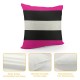 Patchwork Striped Throw Pillow Covers Hot Pink Black Stripes Pillow Covers Aesthetic Geometric Soft Cushion Cases For Kids Girls Women Rustic Bedroom Home Office Sofa Couch Bed