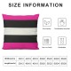 Patchwork Striped Throw Pillow Covers Hot Pink Black Stripes Pillow Covers Aesthetic Geometric Soft Cushion Cases For Kids Girls Women Rustic Bedroom Home Office Sofa Couch Bed