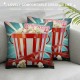 PHYHOO Movie Theater Decor Throw Pillow Covers for Bed Sofa, Movie Film Themed Decorative Pillow Covers, Vintage Cinema Style Pillow Covers, Clapboard Cushion Cases